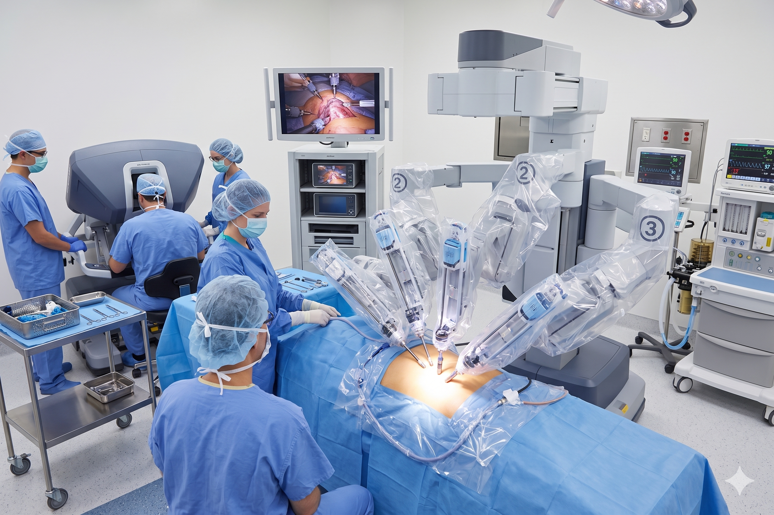 Cirurgia robótica de exenteração pélvica